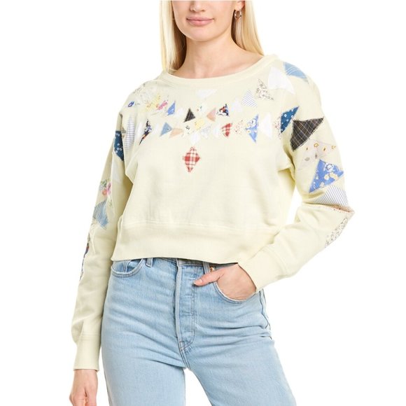Dannijo Cream Patchwork Hoodie - Picture 1 of 2